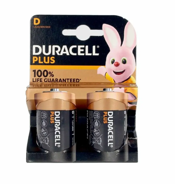 Alkaline Batteries LR20 DURACELL Plus Power  D 1,5 V